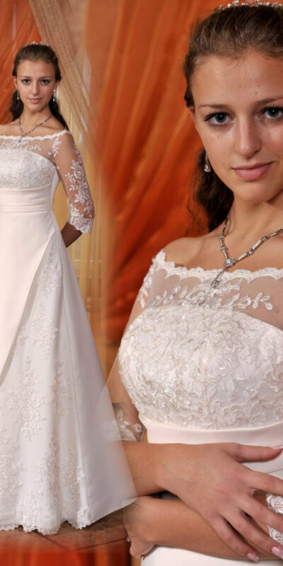 Свадебное платье с рукавами Сильвия-2 А-силуэт