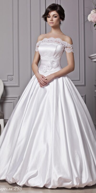 Атласное свадебное платье Марсела