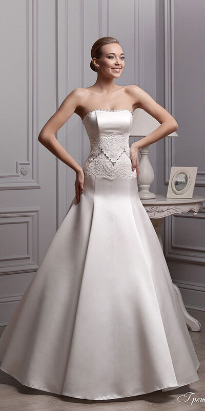 Атласное свадебное платье Грета