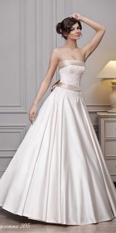 Атласное свадебное платье Шарлотта