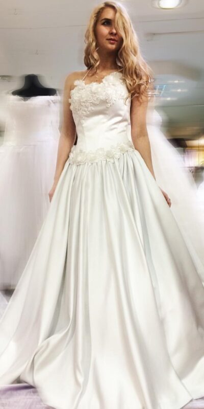 Атласное свадебное платье Этери