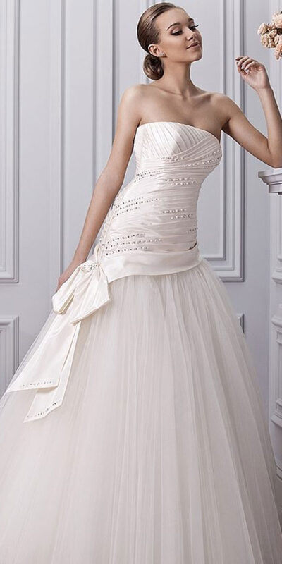 Атласное свадебное платье Адда