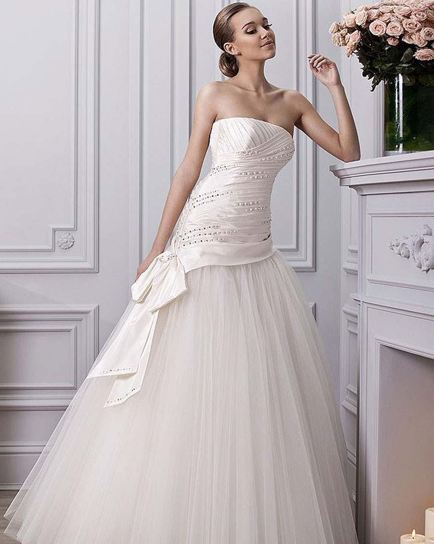 Атласное свадебное платье Адда