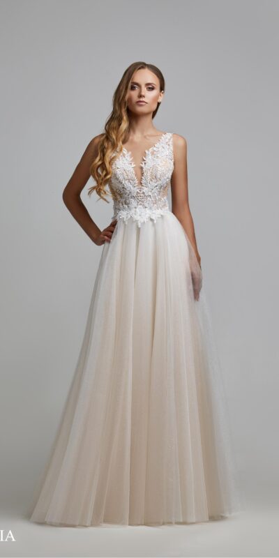 Свадебное платье А-силуэта Аделия