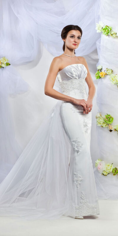 Прямое свадебное платье Аманда