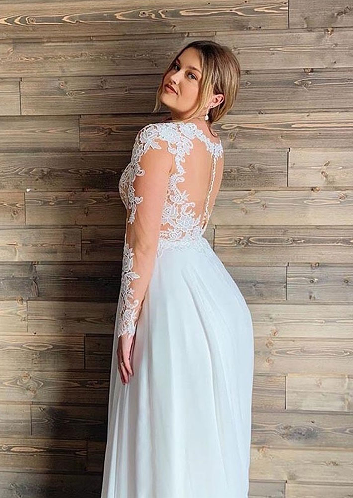 Свадебное платье Банана в профиль