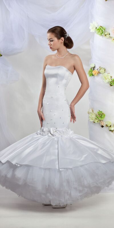 Атласное свадебное платье Берта