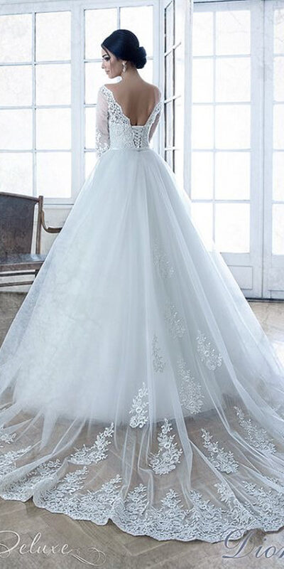 Свадебное платье Диора спинка