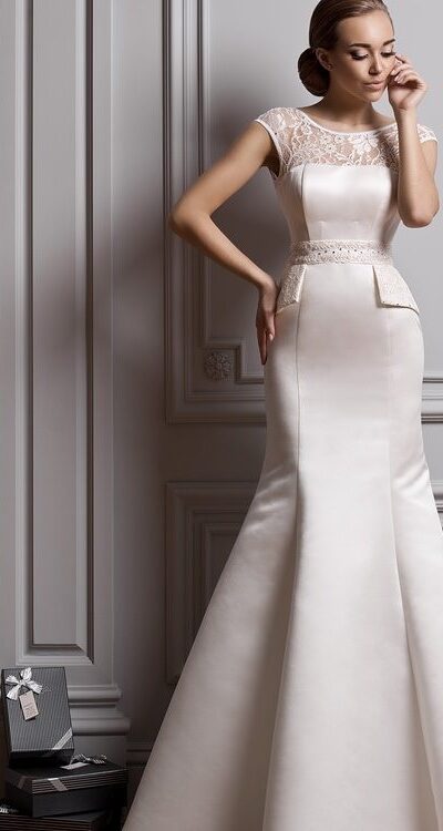 Атласное свадебное платье Татьяна