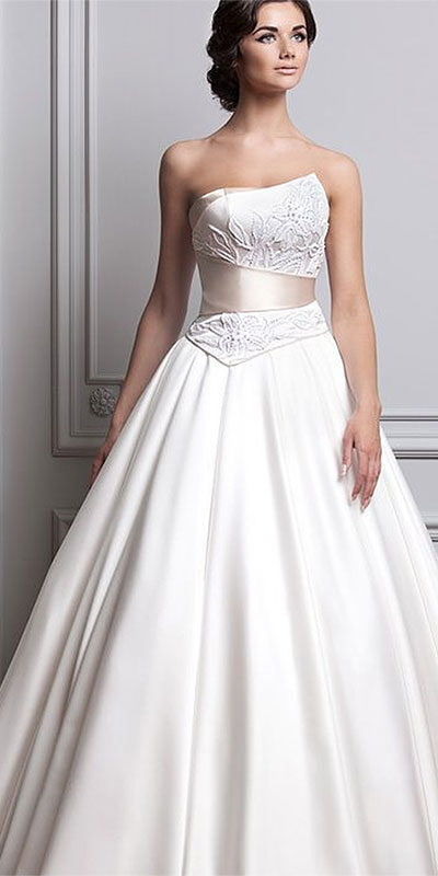 Атласное свадебное платье Луиза