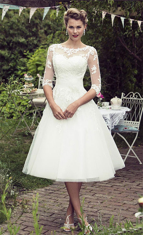 Свадебное платье миди Надя