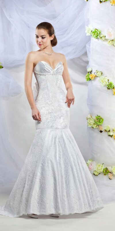 Атласное свадебное платье Сандра