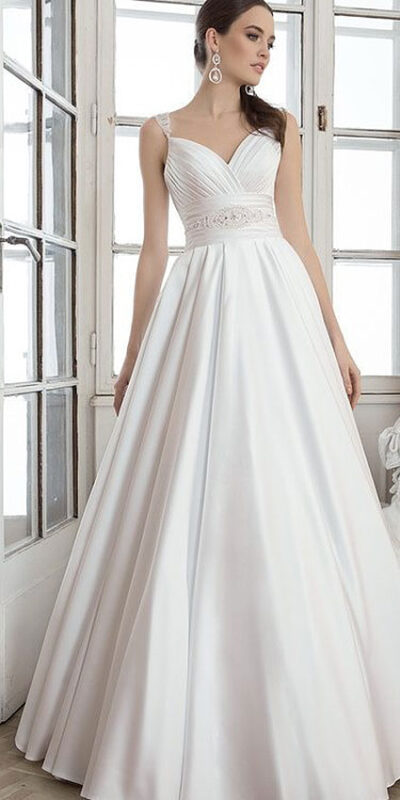 Атласное свадебное платье Луиза