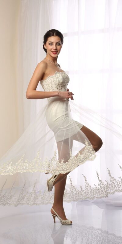 Короткое свадебное платье Тина