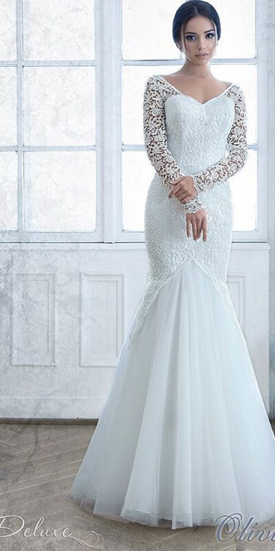 Свадебное платье русалка Оливия